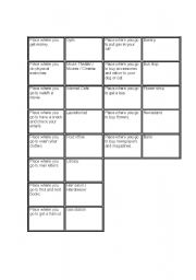 English worksheet: Domino places in the city