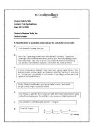 English worksheet: Revision Test for intermediate students