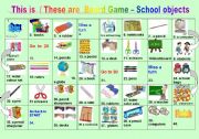 This is / These are Board game - School Objects