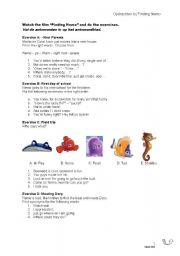 English Worksheet: Finding Nemo