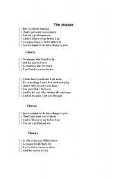 English worksheet:  The reason  by Hoobastanklistening exercise