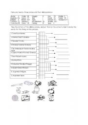 English worksheet: Countries