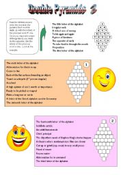 English Worksheet: Double Pyramids 3