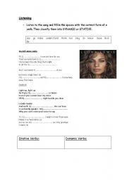 English Worksheet: Leona Lewis 