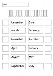 English Worksheet: Months of the year test