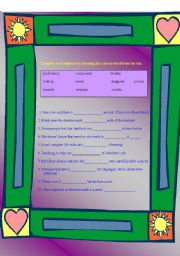 English worksheet: vocabulary