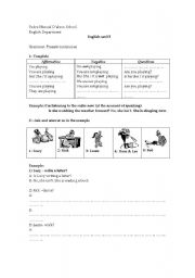 English Worksheet: present continuous 
