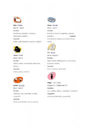 English Worksheet: zodiac and astrology