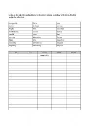 English worksheet: pronunciation and stress (adjectives)