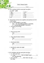 English Worksheet: Past Tense Quiz