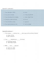 English Worksheet: Conditionals Test for Type 0 and 1