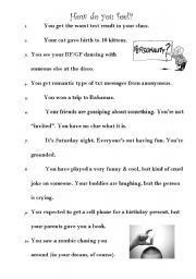 English worksheet: How do you feel?