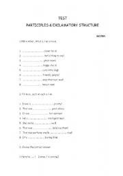English worksheet: Participles&Exclamatory Structure