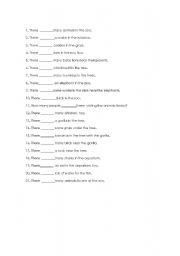 English worksheet: There is/are