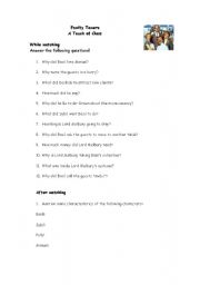 English Worksheet: Fawlty Towers - A Touch of Class