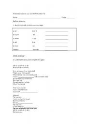 English worksheet: David Archuleta- A little too not over you