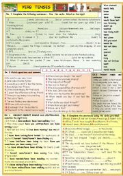 English Worksheet: Verb tenses: practice