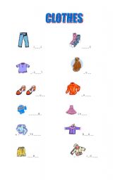 English worksheet: clothes vocabulary