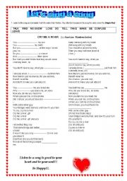 English worksheet: Listening and singing a song