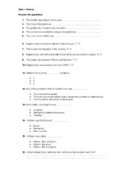 English Worksheet: History for teenagers