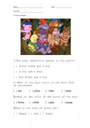 English worksheet: Look and answer.
