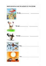 English worksheet: Collocation go/do/play