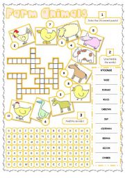 English Worksheet: Farm Animals 