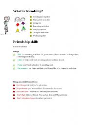 English Worksheet: Frienship
