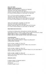 English Worksheet: SONGS