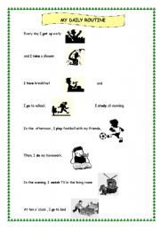 English worksheet: present simple