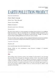 English Worksheet: Environment - CLIL project