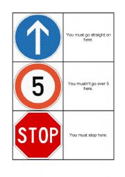 English Worksheet: road signs - must and mustnt 3/4