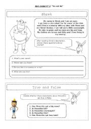 English Worksheet: shrek