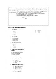 English Worksheet: Letter from Ariel (the little Mermaid)