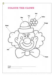 Colour the clown