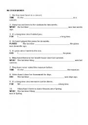 English worksheet: transformations