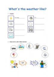 English Worksheet: The weather