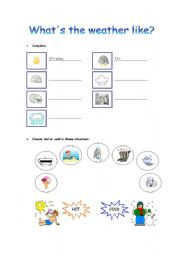 English worksheet: The weather