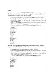 English Worksheet: Comparatives and Superlatives Test / Worksheet