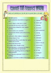 choose the correct  word...IDIOMS WITH ANSWERS!!!