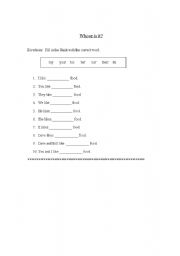 English worksheet: Possessive Adjectives