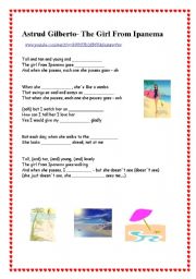 English Worksheet: The girl from Ipanema - Song