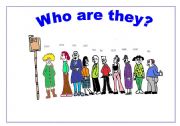 English Worksheet: WHO ARE THEY?