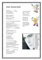 English Worksheet: music class