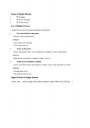 English worksheet: Simple Present