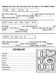 English Worksheet: Ws -Simple present and adverbs