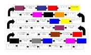 English Worksheet: GAMEBOARD COLOURS AND NUMBERS