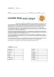 English Worksheet: guide fish and chips