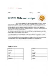 English worksheet: guide fish and chips