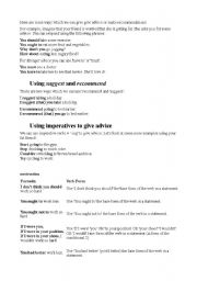 English Worksheet: Giving advice